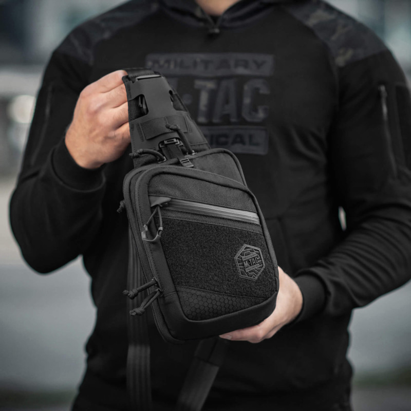 M-Tac сумка Sling Pistol Bag Hex з липучкою Black