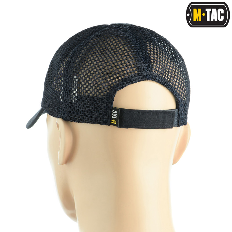 M-Tac бейсболка з липучкою та сіткою Flex ріп-стоп Dark Navy Blue (S/M)