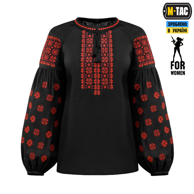 M-Tac вишиванка жіноча 100% льон чорна