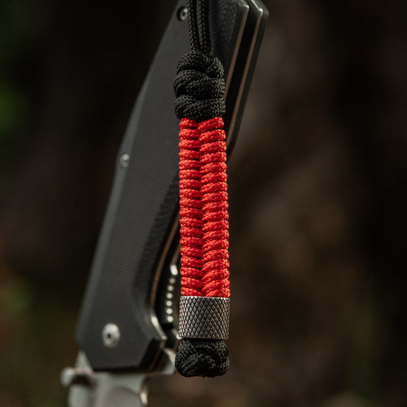 M-Tac темляк Fish&Cylindre Steel Black&Red