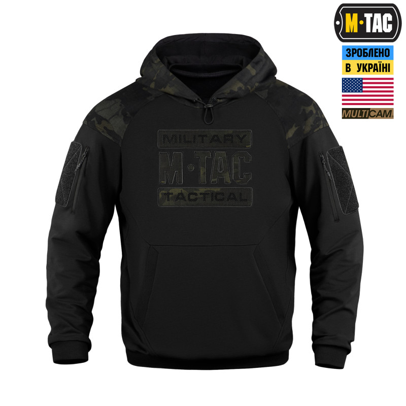 M-Tac кофта Hoodie Combat Black Edition Black Multicam