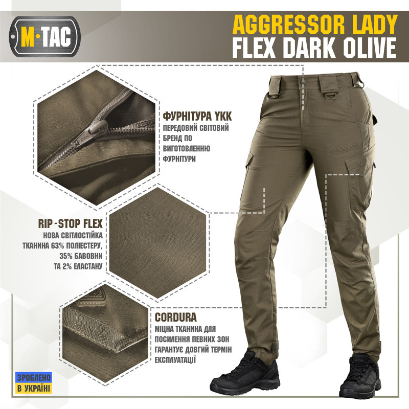 M-Tac штани Aggressor Lady Flex Dark Olive