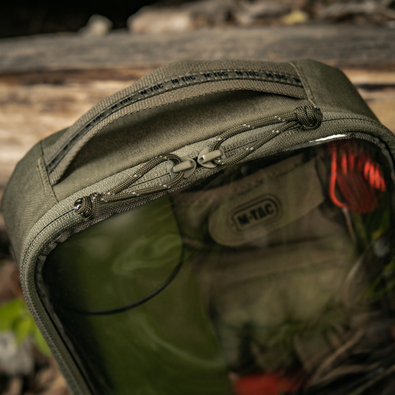 M-Tac органайзер утилітарний прозорий Elite Large (30х19 см) Ranger Green
