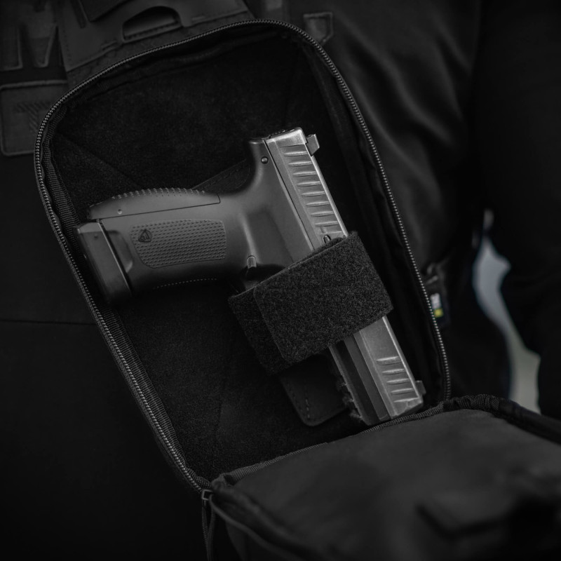 M-Tac сумка Sling Pistol Bag Hex з липучкою Black