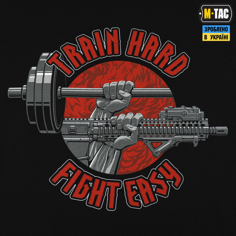 M-Tac футболка Train Hard Oversized Cotton Hard Black