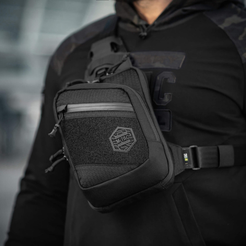 M-Tac сумка Sling Pistol Bag Hex з липучкою Black