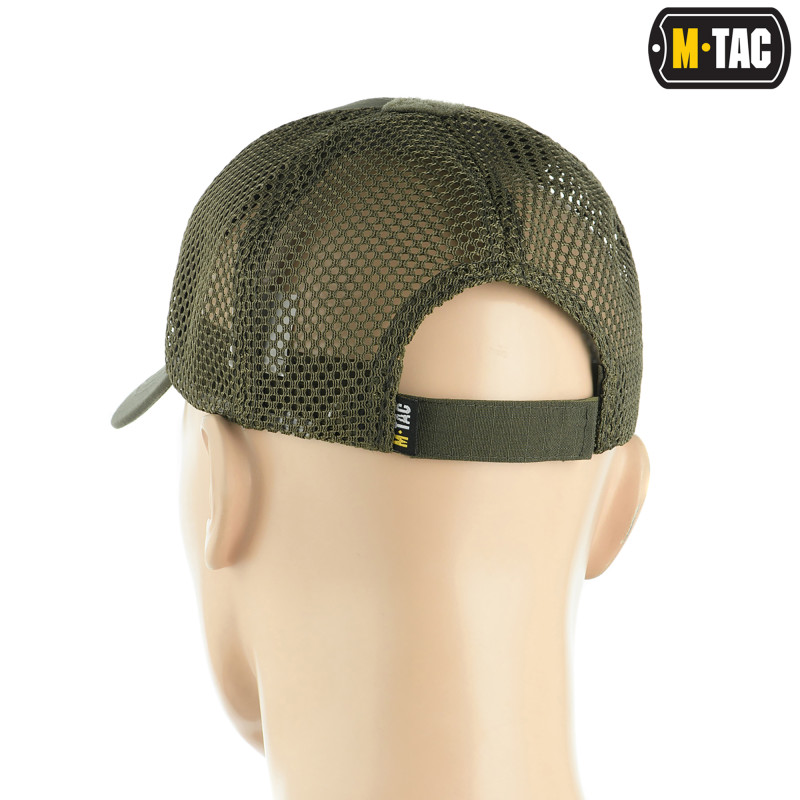 M-Tac бейсболка з липучкою та сіткою Flex ріп-стоп Army Olive (S/M)