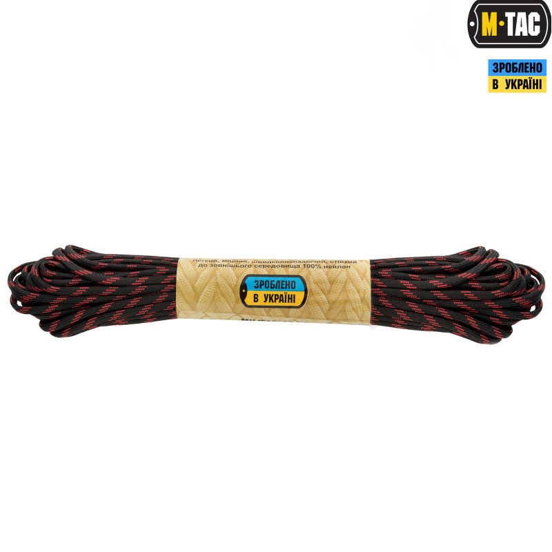 M-Tac паракорд 550 type III Thin Red Line 15м