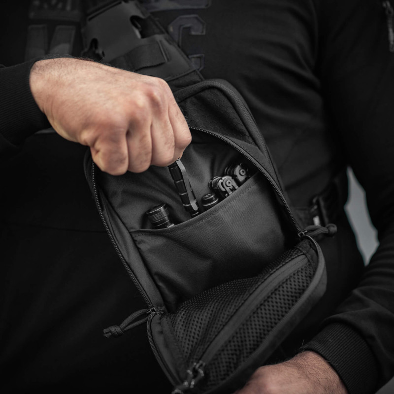 M-Tac сумка Sling Pistol Bag Hex з липучкою Black