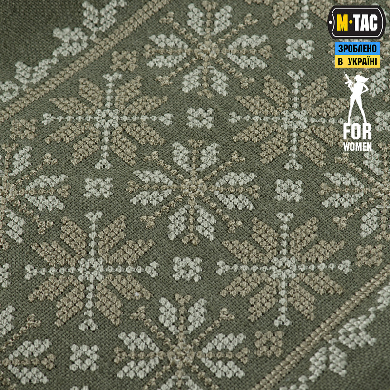M-Tac вишиванка жіноча 100% льон олива тип2