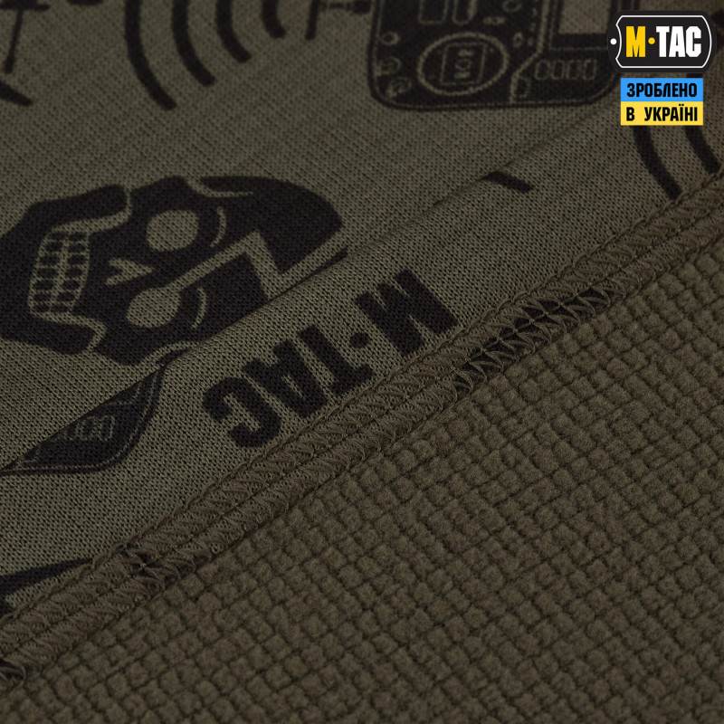 M-Tac шарф-труба мікрофліс Drone Pattern Dark Olive