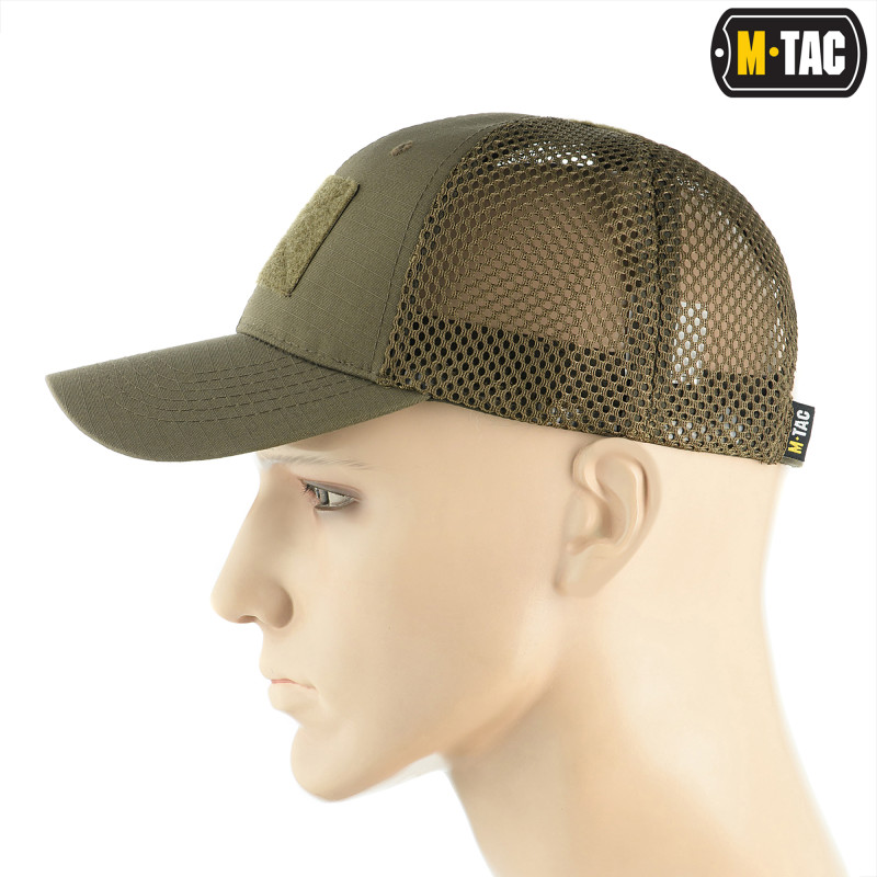 M-Tac бейсболка з липучкою та сіткою Flex ріп-стоп Dark Olive (S/M)