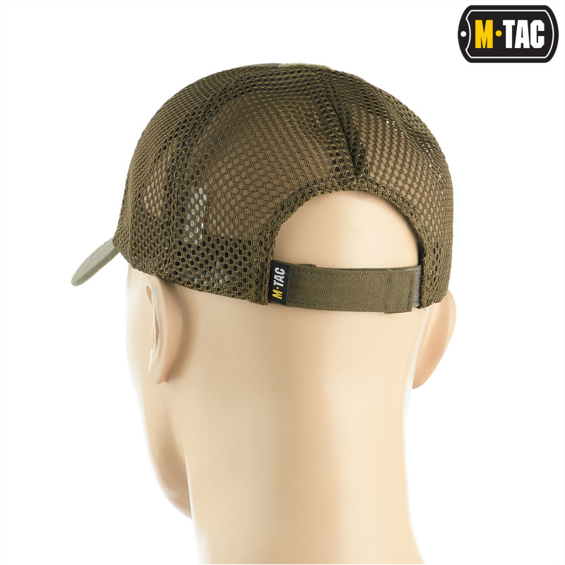 M-Tac бейсболка з липучкою та сіткою Flex ріп-стоп Dark Olive (S/M)