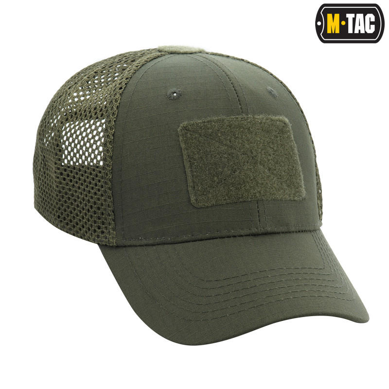 M-Tac бейсболка з липучкою та сіткою Flex ріп-стоп Army Olive (S/M)