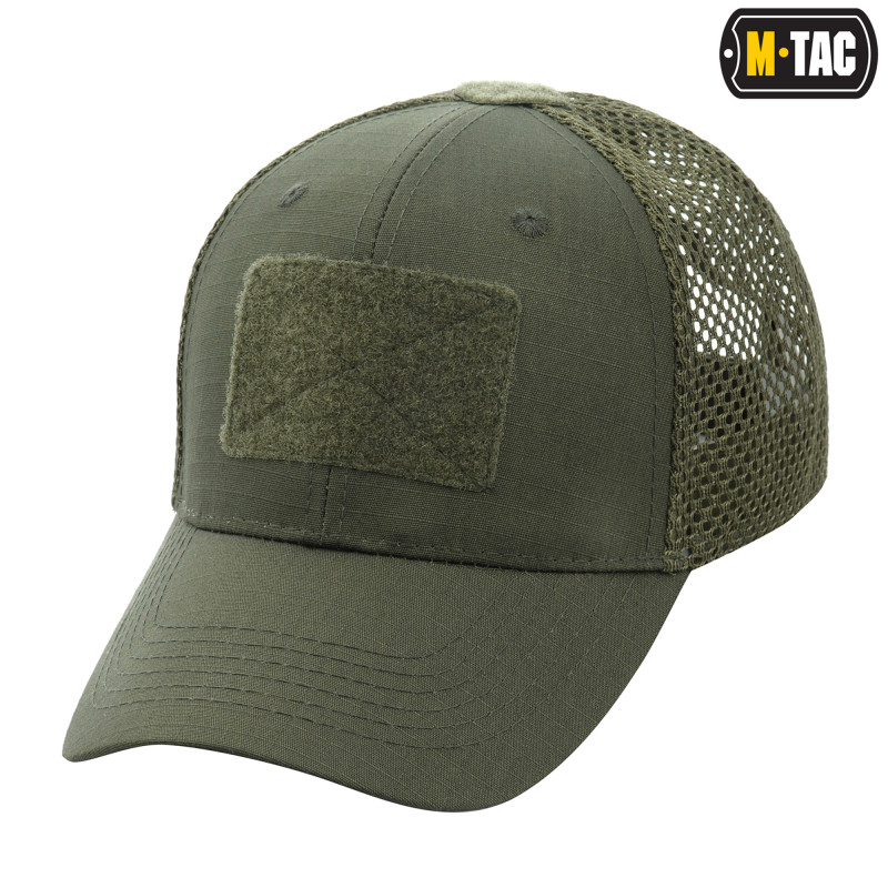 M-Tac бейсболка з липучкою та сіткою Flex ріп-стоп Army Olive (S/M)
