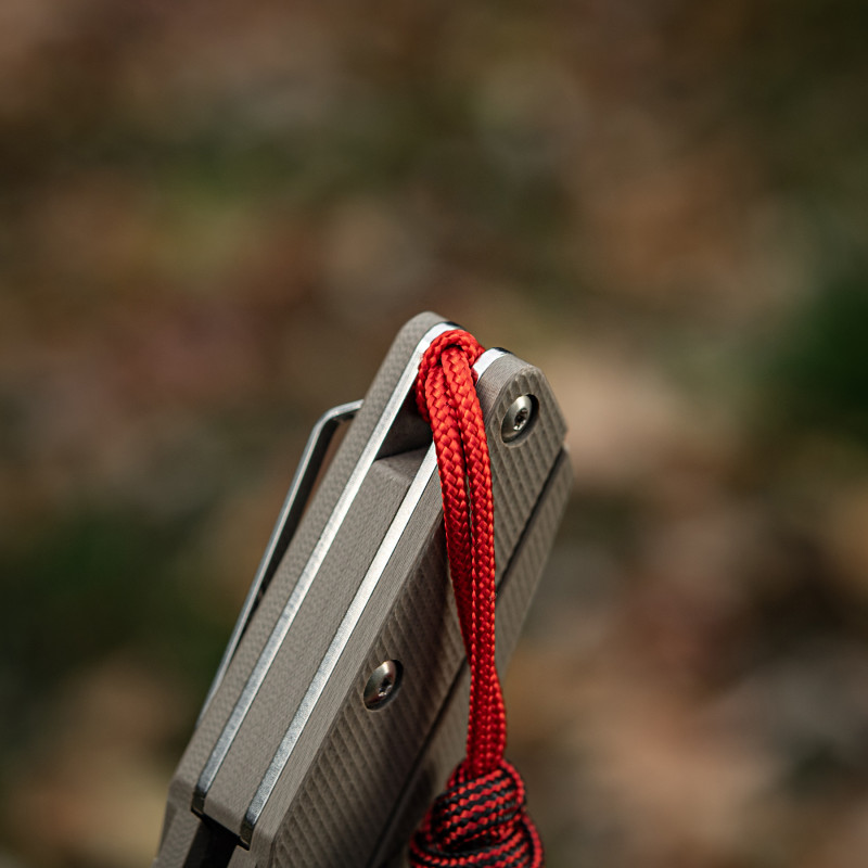 M-Tac темляк Scandinavian Mannaz Silver Black&Red