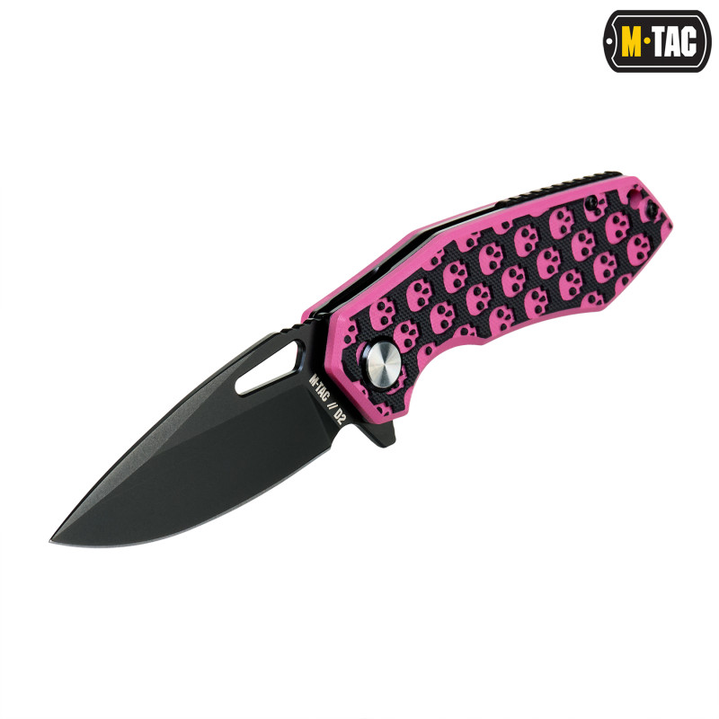 M-Tac ніж складний Type 12 Skull Black/Pink (Сорт 2)