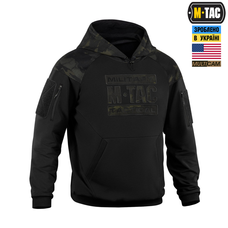 M-Tac кофта Hoodie Combat Black Edition Black Multicam