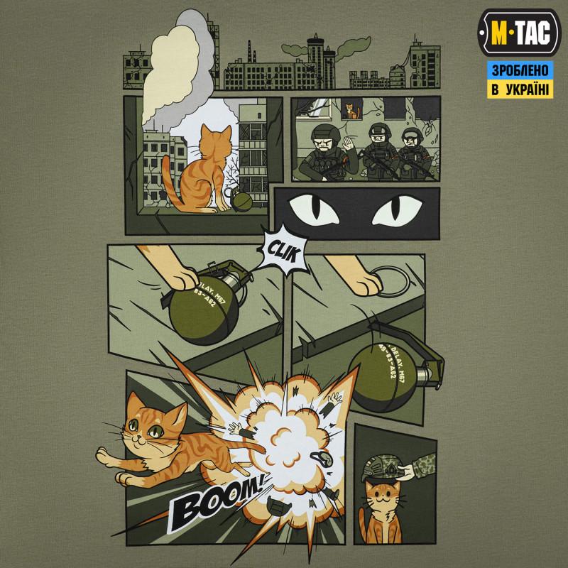M-Tac футболка Orange Cat Cotton Hard Light Olive