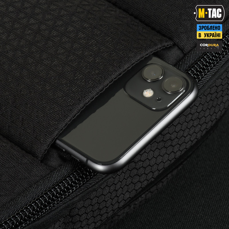 M-Tac сумка Sphaera Hex Hardsling Bag Large з липучкою Elite Black