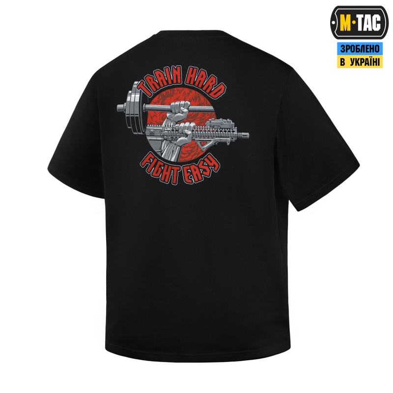 M-Tac футболка Train Hard Oversized Cotton Hard Black