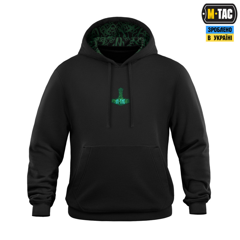 M-Tac кофта Hoodie Ragnarok Night Vision Cotton Hard Black