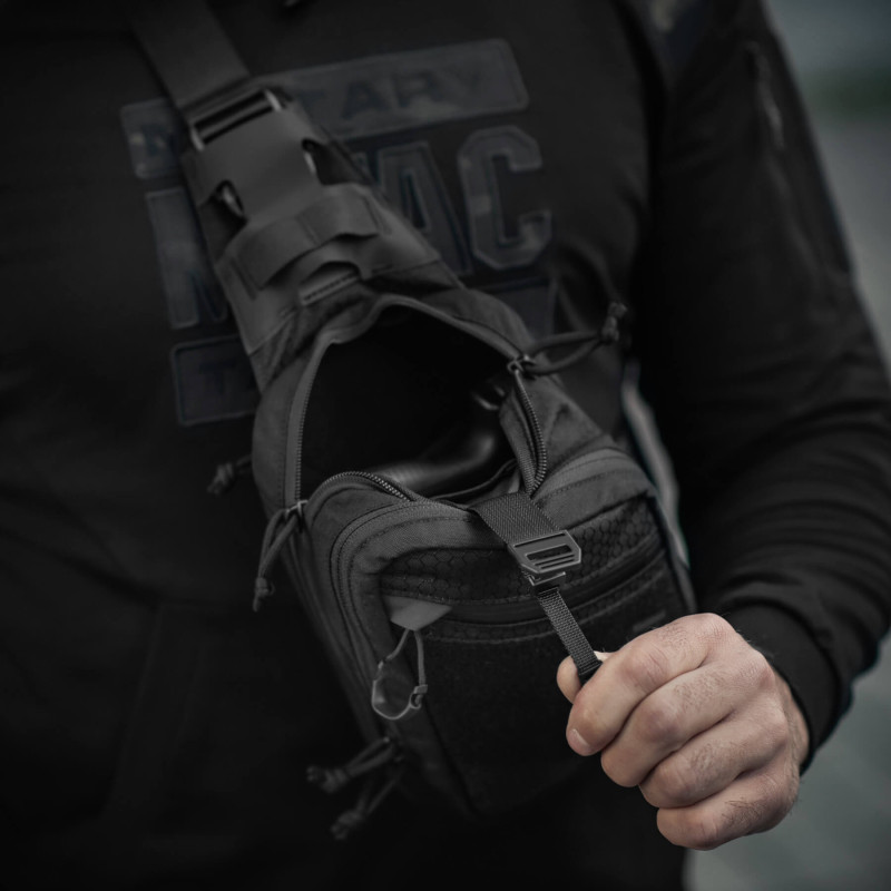M-Tac сумка Sling Pistol Bag Hex з липучкою Black