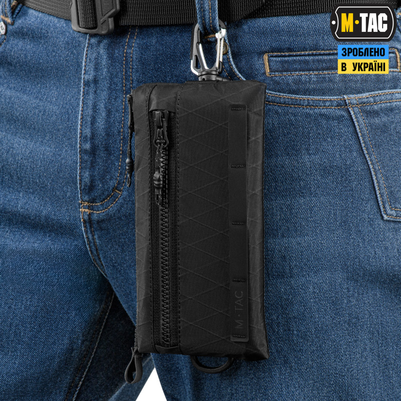 M-Tac гаманець горизонтальний з карабіном X-PAC Elite Black