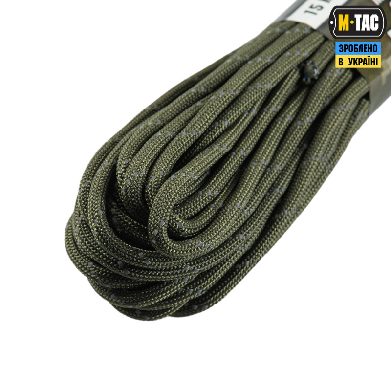 M-Tac паракорд 550 mil-spec Ranger Green Reflective 15м