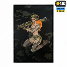 M-Tac банер Tactical girl AT-4 900x1300 Black MC