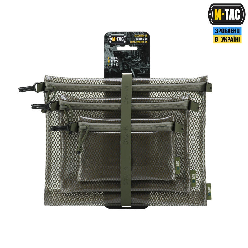 M-Tac комплект органайзерів Zip Pocket Set Elite Ranger Green