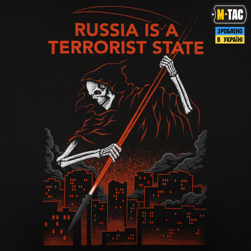 M-Tac футболка russia is a terrorist state Oversize Cotton Hard Black