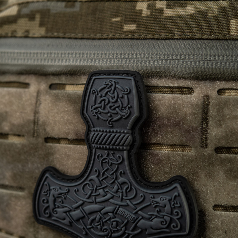 M-Tac нашивка Mjölnir Large PVC Grey