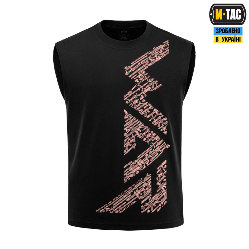 M-Tac футболка безрукавка WAR Cotton Hard Black/Ash Rose