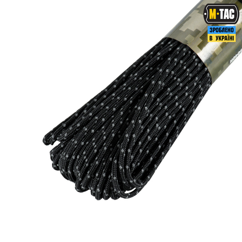 M-Tac паракорд Minicord Mil-Spec 30m Black Reflective