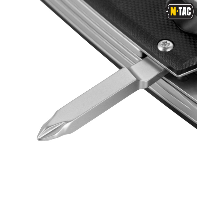M-Tac ніж складаний Type 9 (6 інструментів) Black/Steel