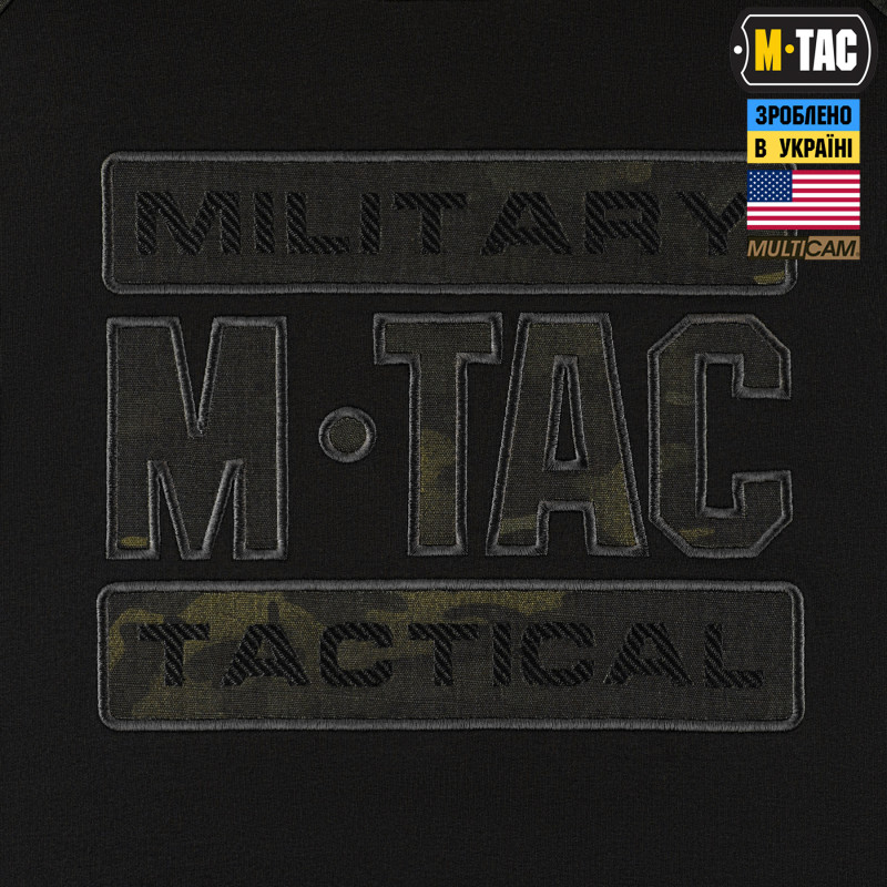 M-Tac кофта Hoodie Combat Black Edition Black Multicam