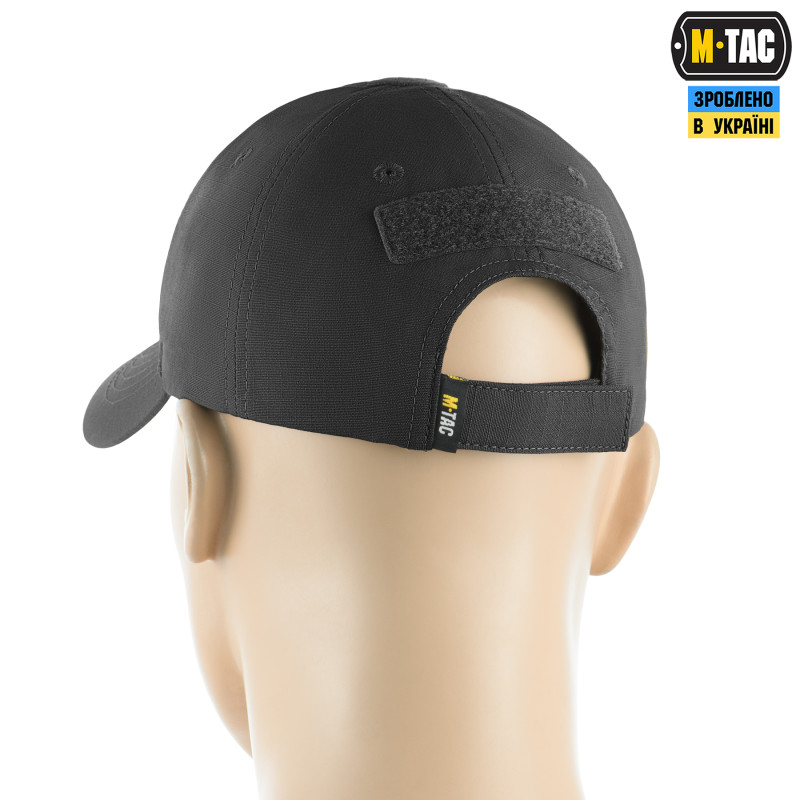 M-Tac бейсболка тактична Elite Flex ріп-стоп Dark Grey (S/M)