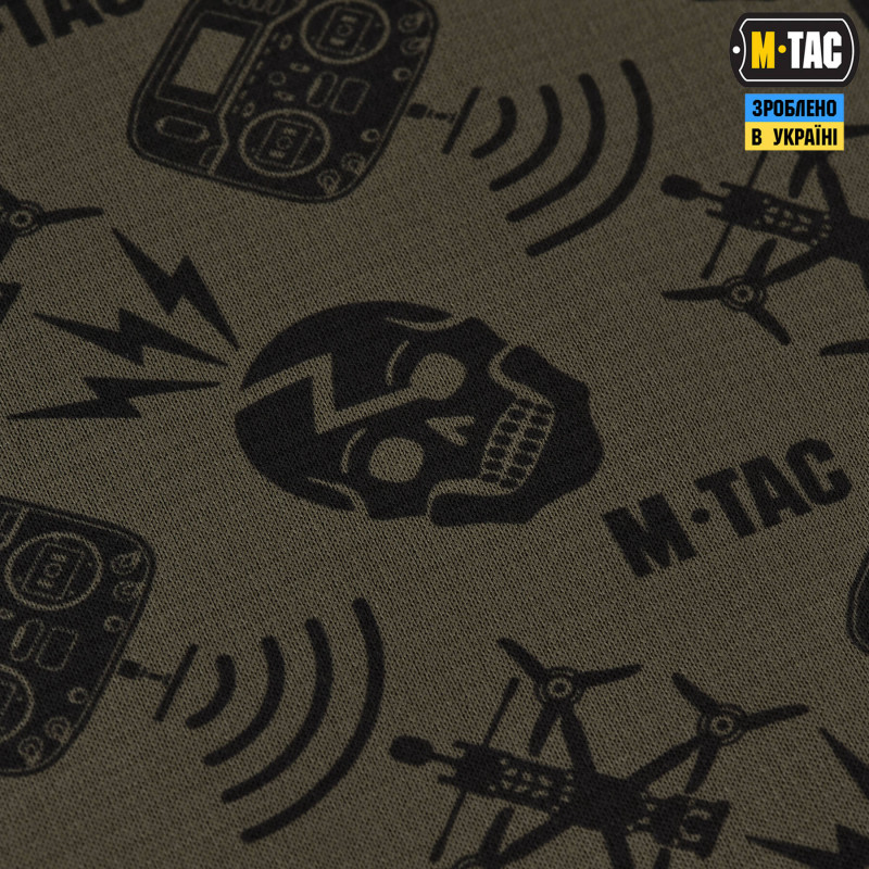 M-Tac шарф-труба мікрофліс Drone Pattern Dark Olive