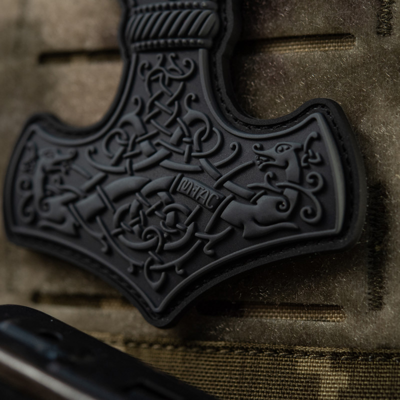 M-Tac нашивка Mjölnir Large PVC Grey