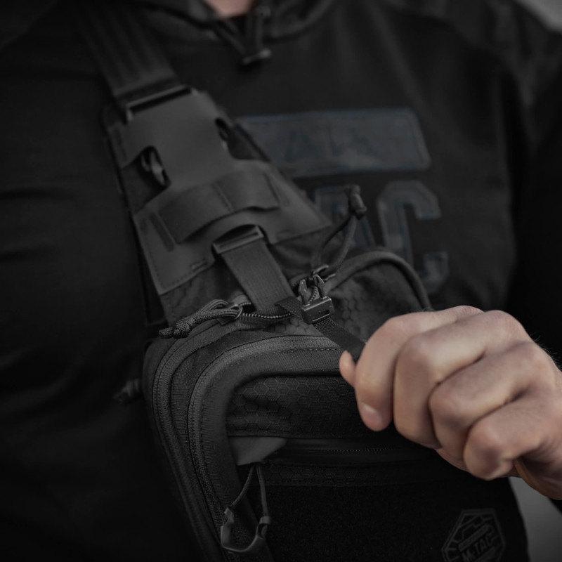 M-Tac сумка Sling Pistol Bag Hex з липучкою Black
